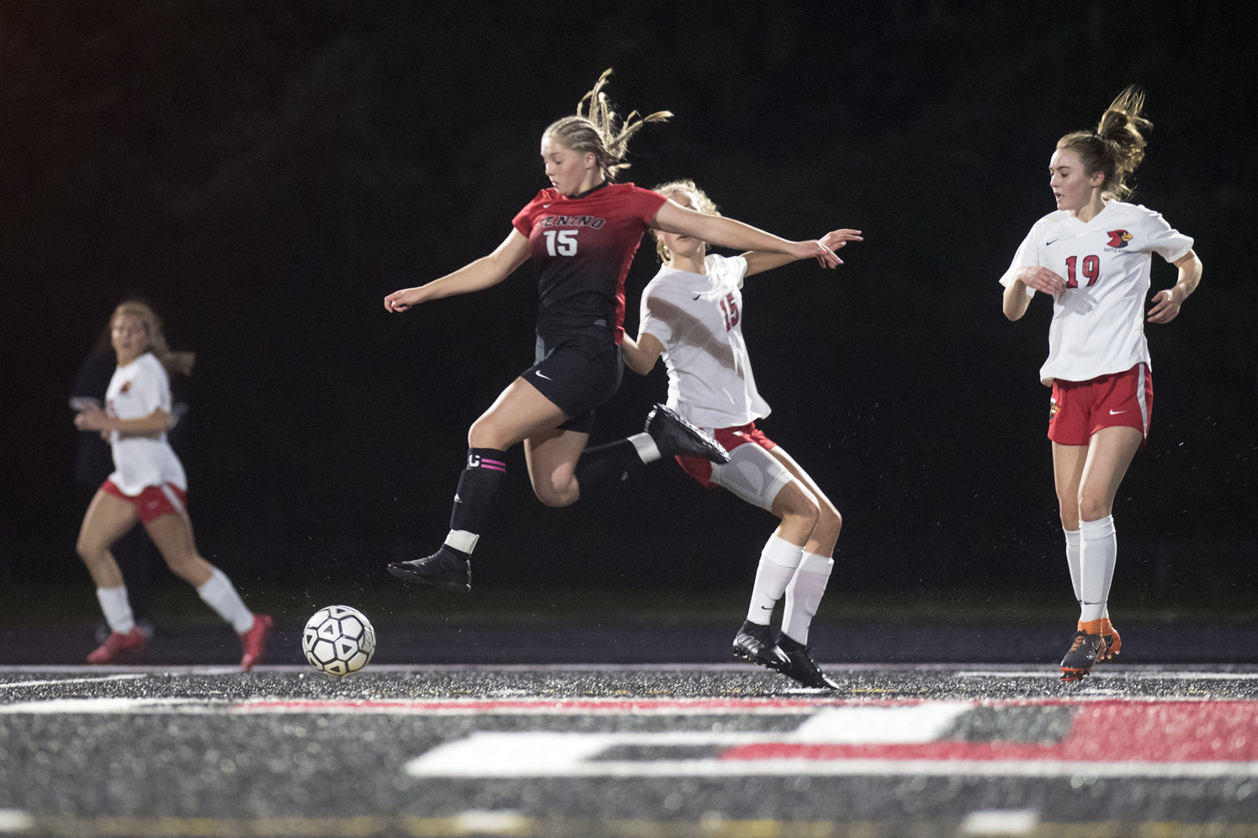 State 1A Girls Soccer Tournament Quarterfinals: Seattle Academy at Tenino (Nov. 16, 2019)